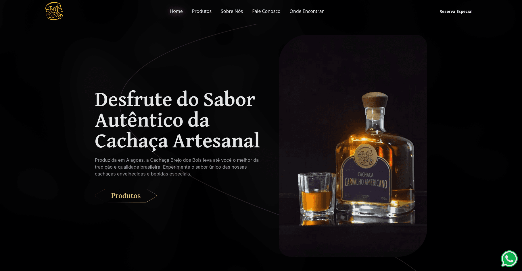Cachaça Brejo dos Bois Website